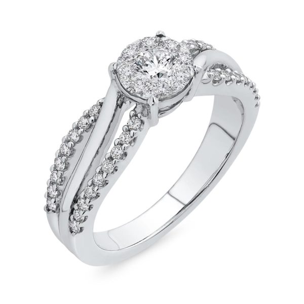 Silver Diamond Wave Pendant